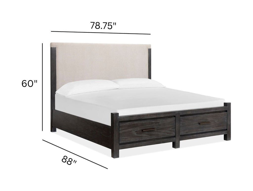 Plum Creek - Upholstered Panel Storage Bed by Unique Piece Furniture
