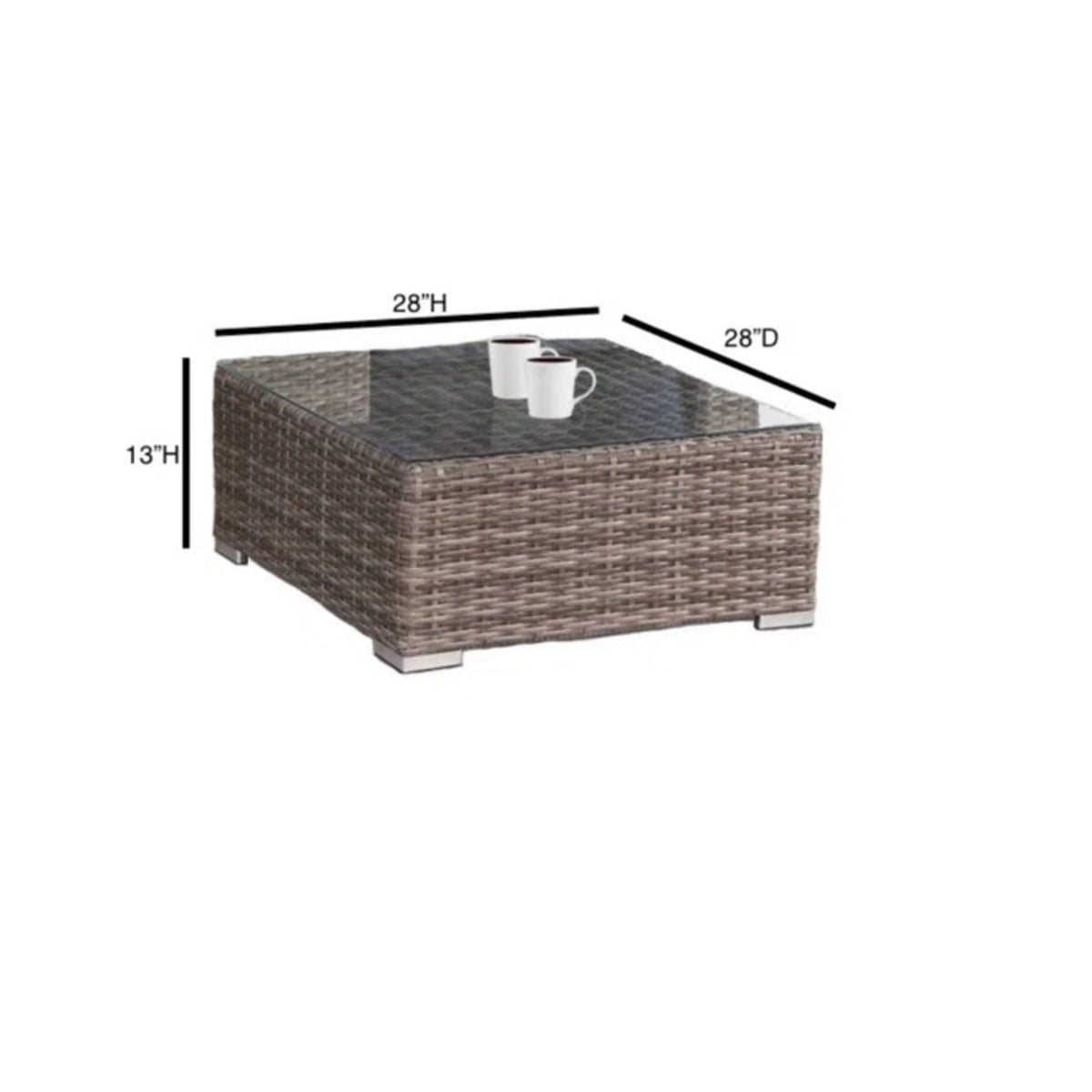 Modern Patio Rattan Sectional Set With Cushions by Unique Piece Furniture