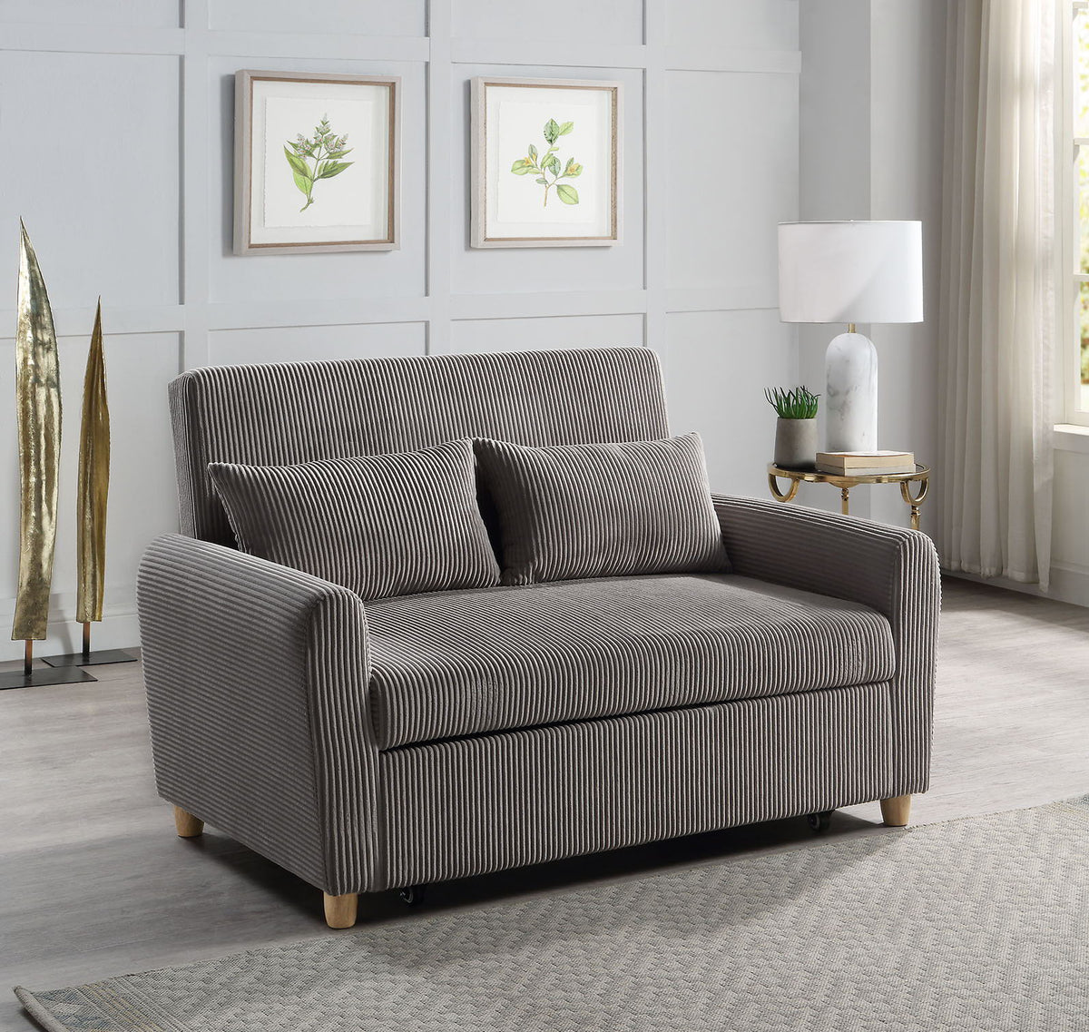 Justine - Convertible Sleeper Loveseat - Brown by Unique Piece Furniture