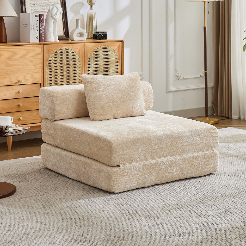 Convertible Floor Sofa Bed With Fixed Shape Frame For Living Room by Unique Piece Furniture