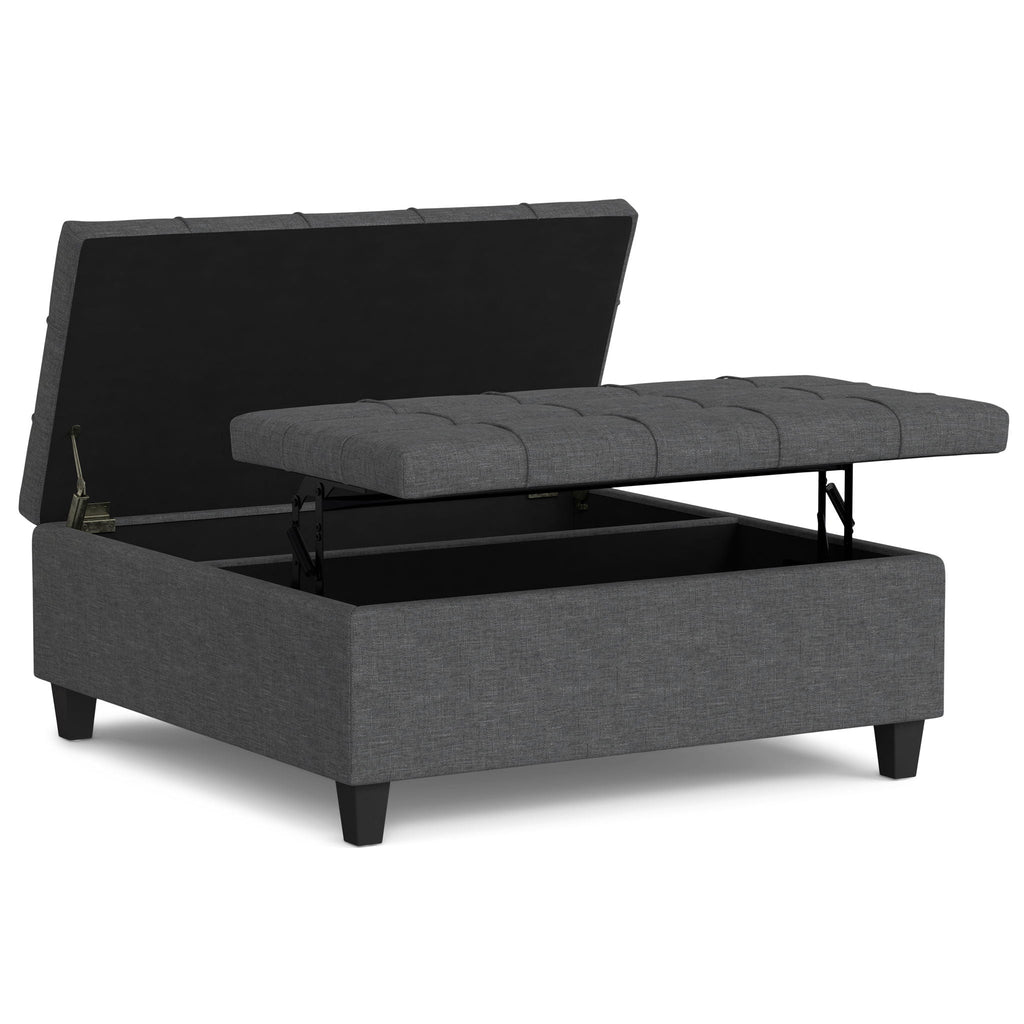 Harrison - Upholstered Coffee Table Storage Ottoman by Unique Piece Furniture