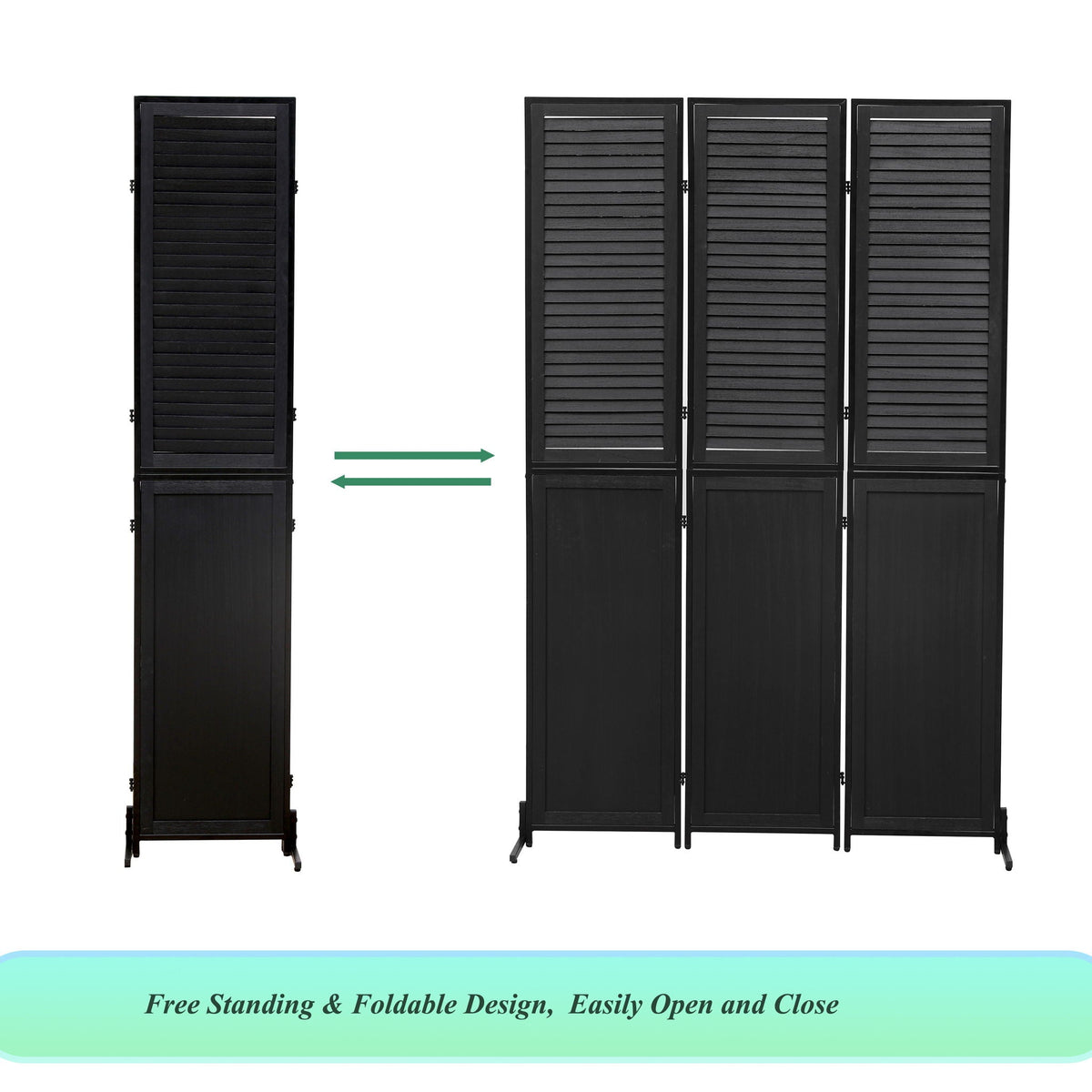 Rustic 3 Panel Room Dividers And Folding Privacy Screen by Unique Piece Furniture