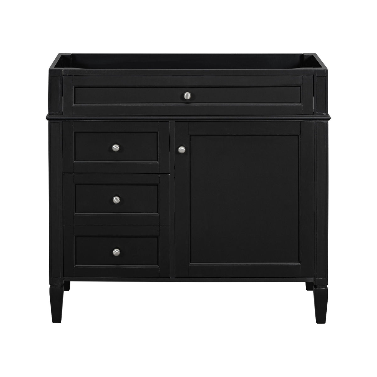 Bathroom Vanity With 2 Drawers And Tip-Out Drawer, Storage Cabinet by Unique Piece Furniture