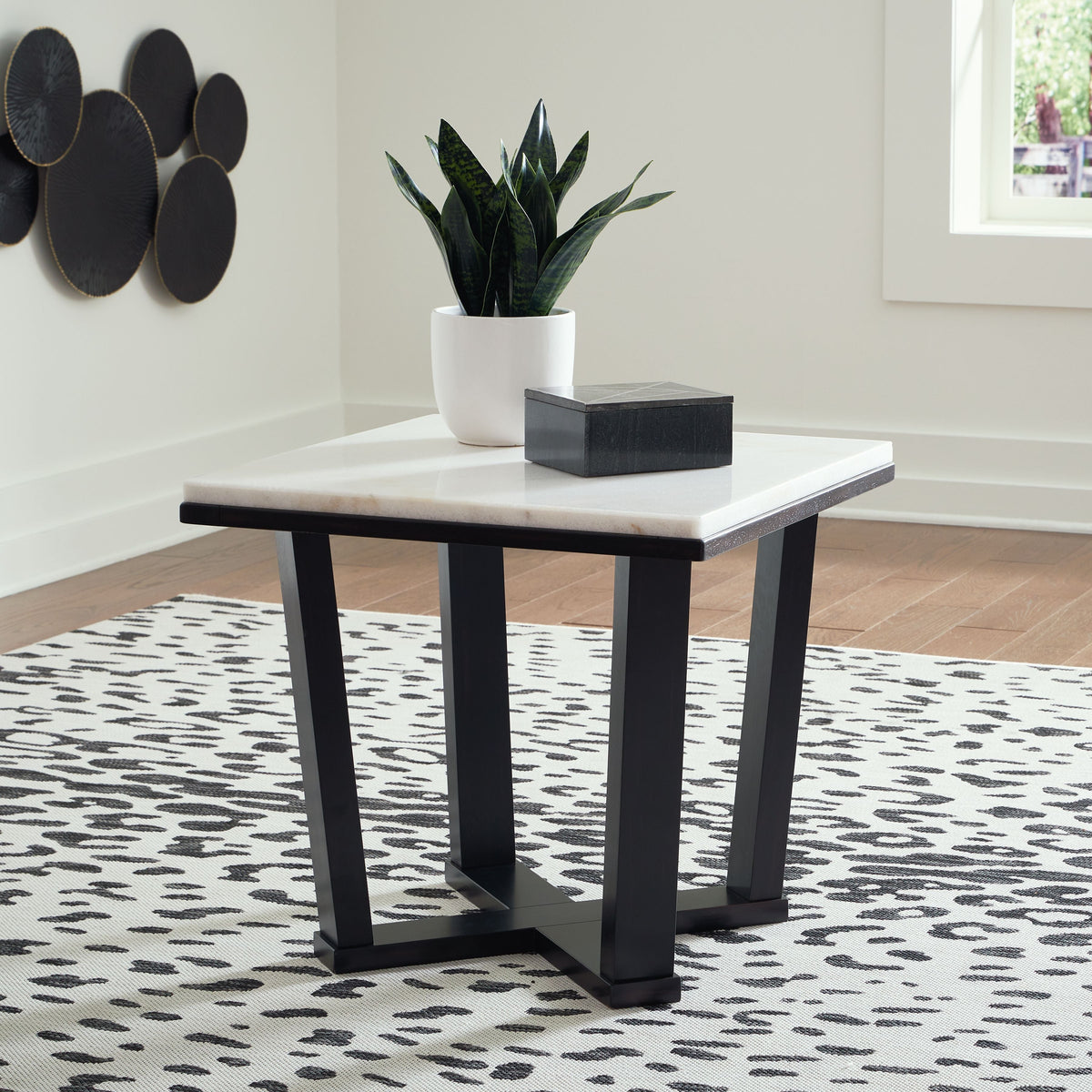 Fostead - Square End Table - White / Espresso by Unique Piece Furniture