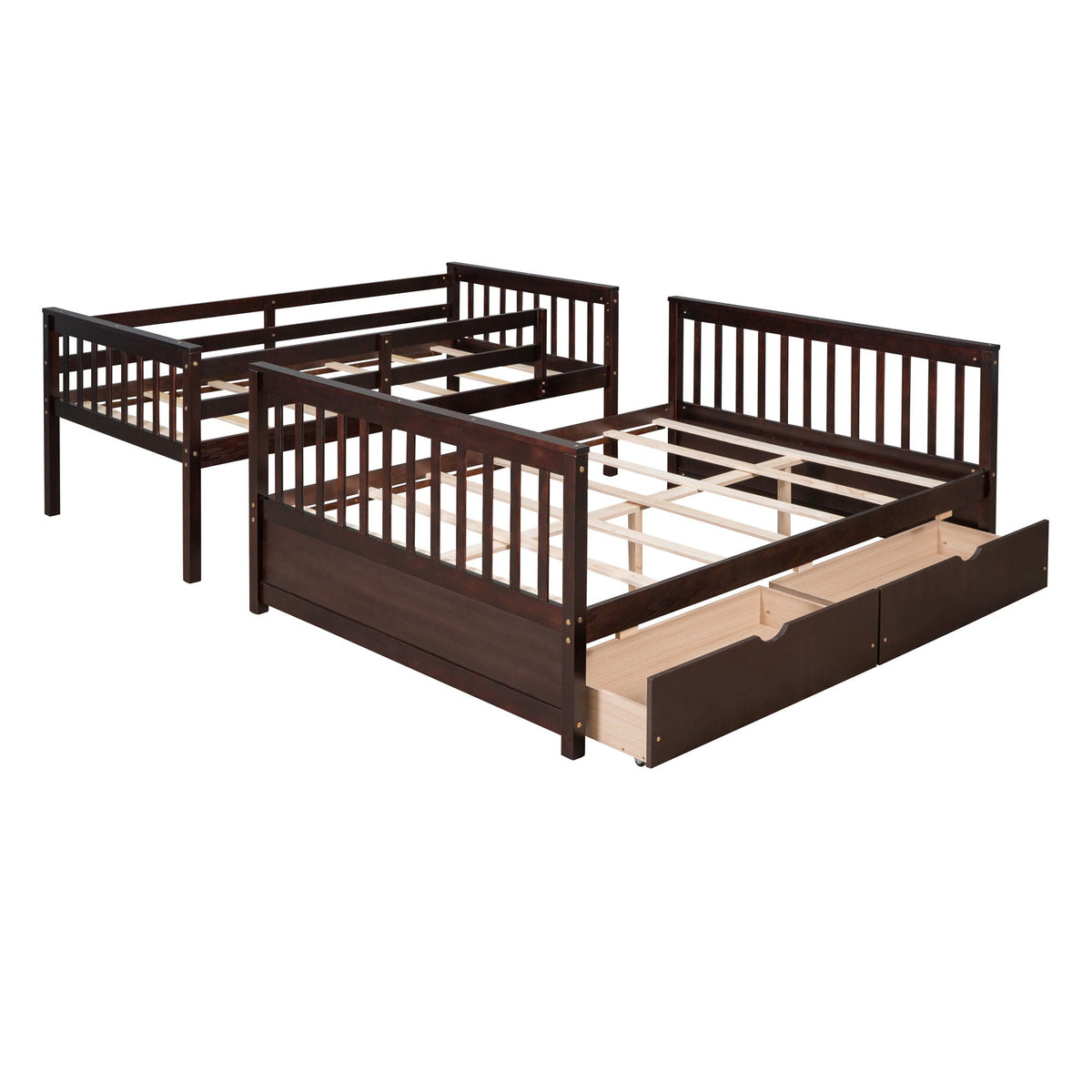 Bunk Bed With Ladders And 2 Storage Drawers by Unique Piece Furniture