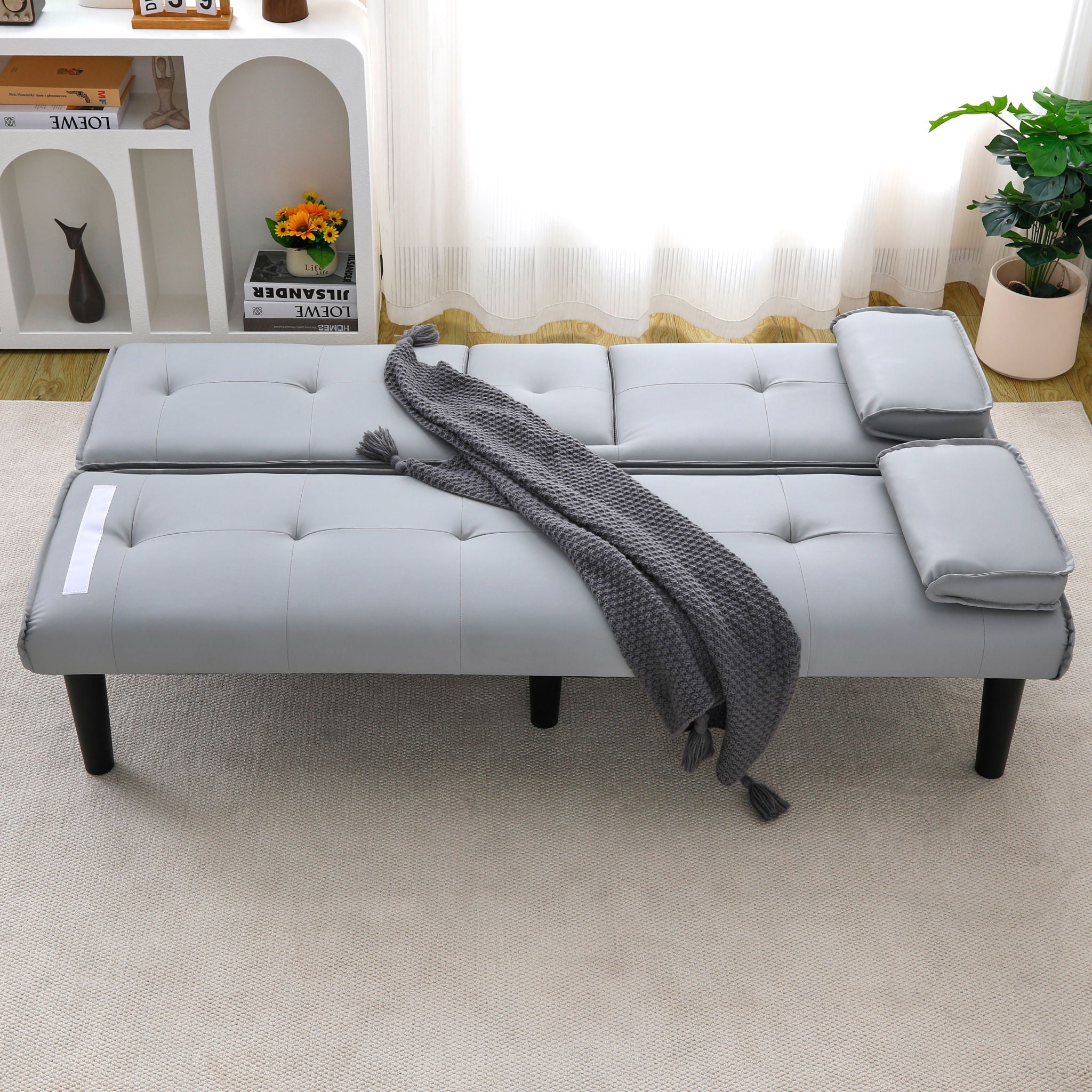 Sofa Bed With Foldable Design And Cup Holder by Unique Piece Furniture