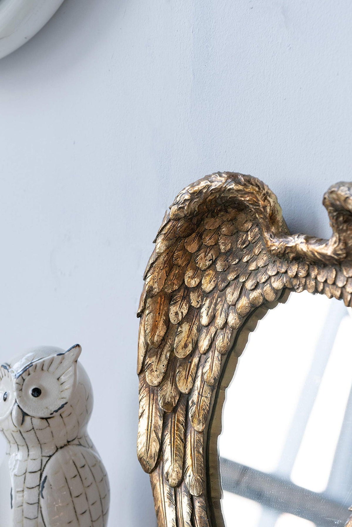 Wing Accent Mirror, Wall Mirror For Living Room - Gold by Unique Piece Furniture