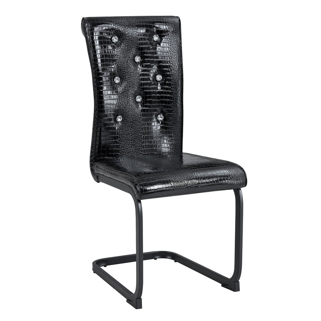 Alligator Skin Upholstered Dining Chairs by Unique Piece Furniture