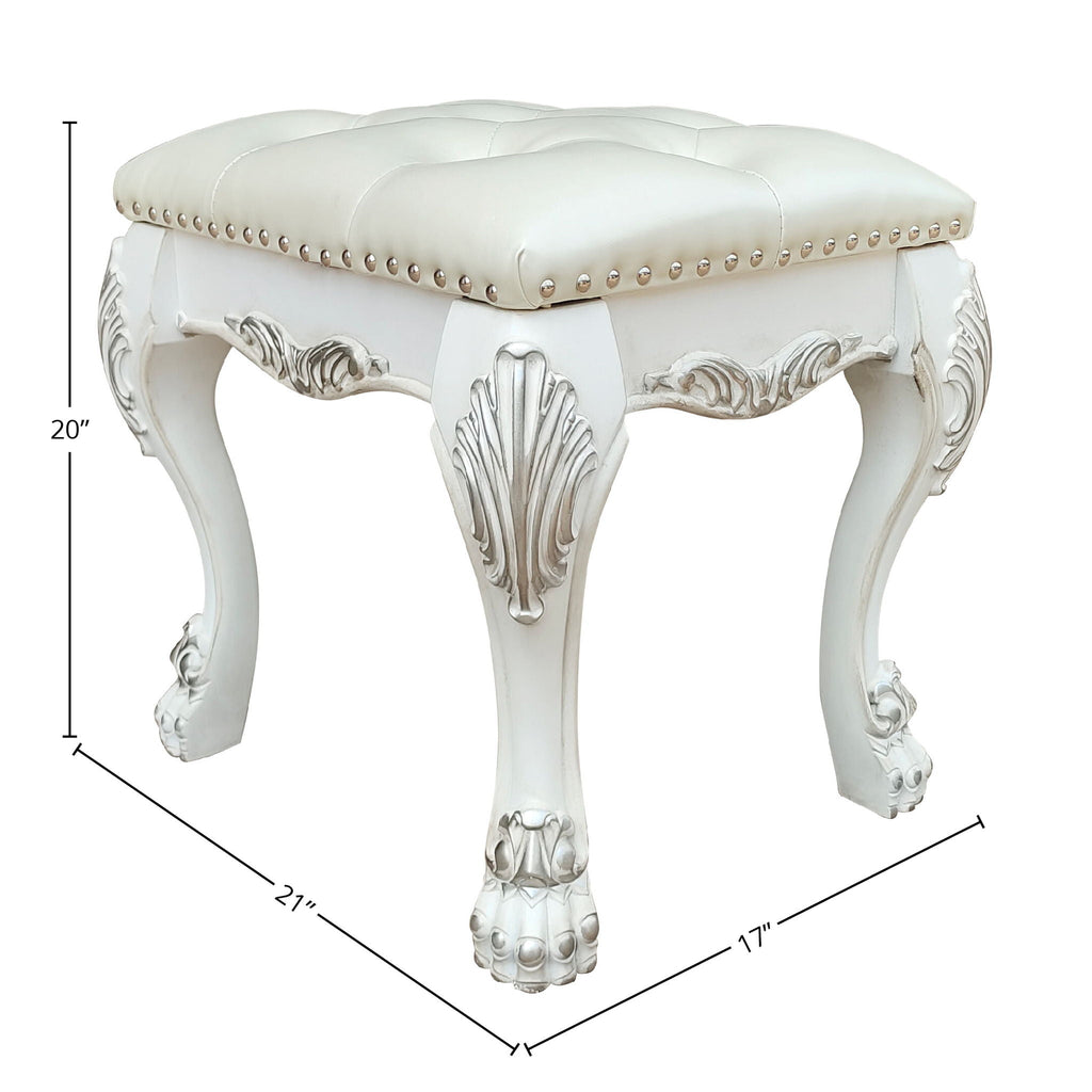 Dresden II - Vanity Stool - Bone White by Unique Piece Furniture