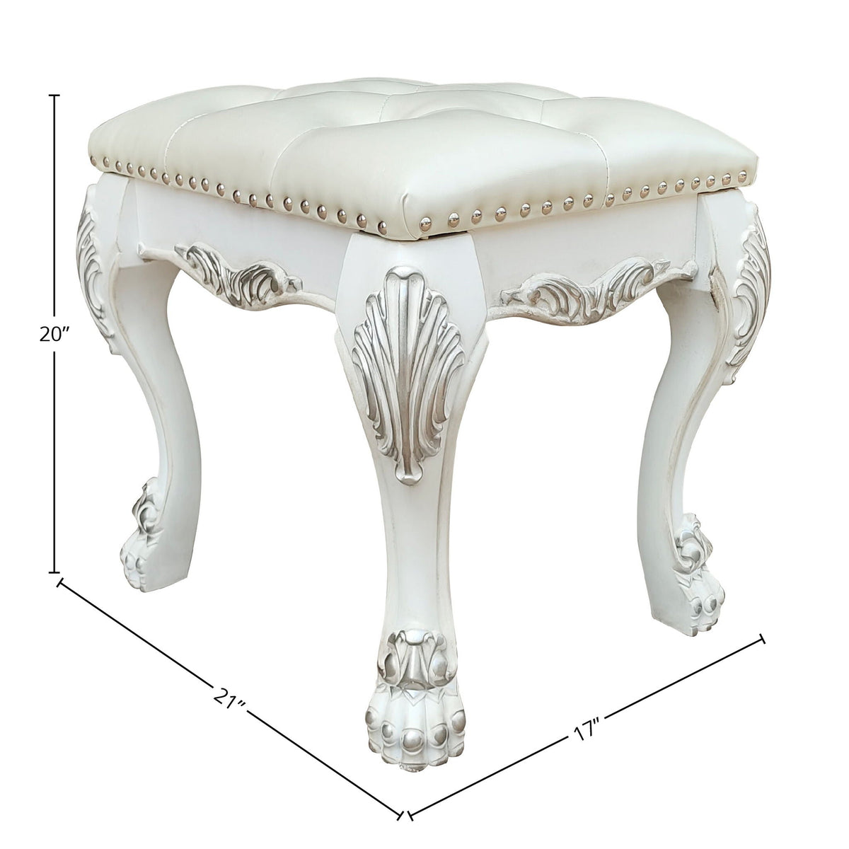 Dresden II - Vanity Stool - Bone White by Unique Piece Furniture