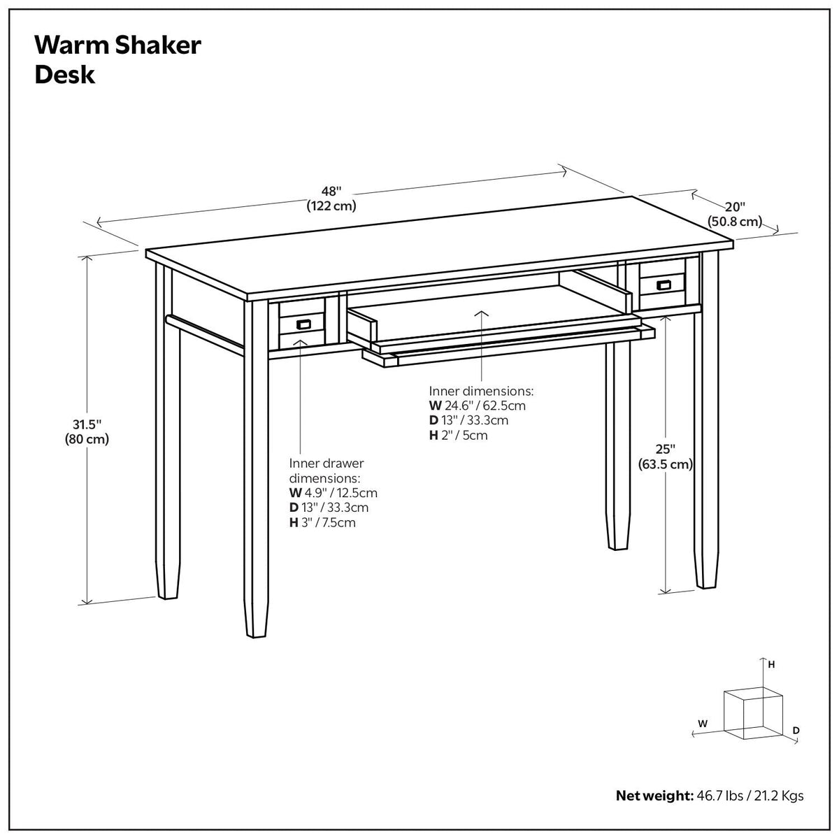 Warm Shaker - Handcrafted Desk by Unique Piece Furniture