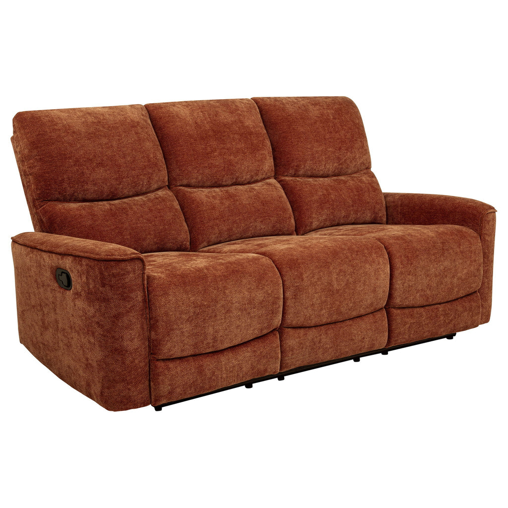 Navarro 2-piece Upholstered Reclining Sofa Set Orange by Unique Piece Furniture