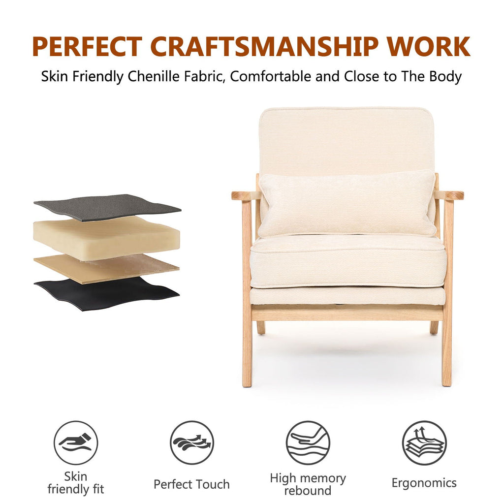 Living Room Chair With Lumbar Pillow by Unique Piece Furniture
