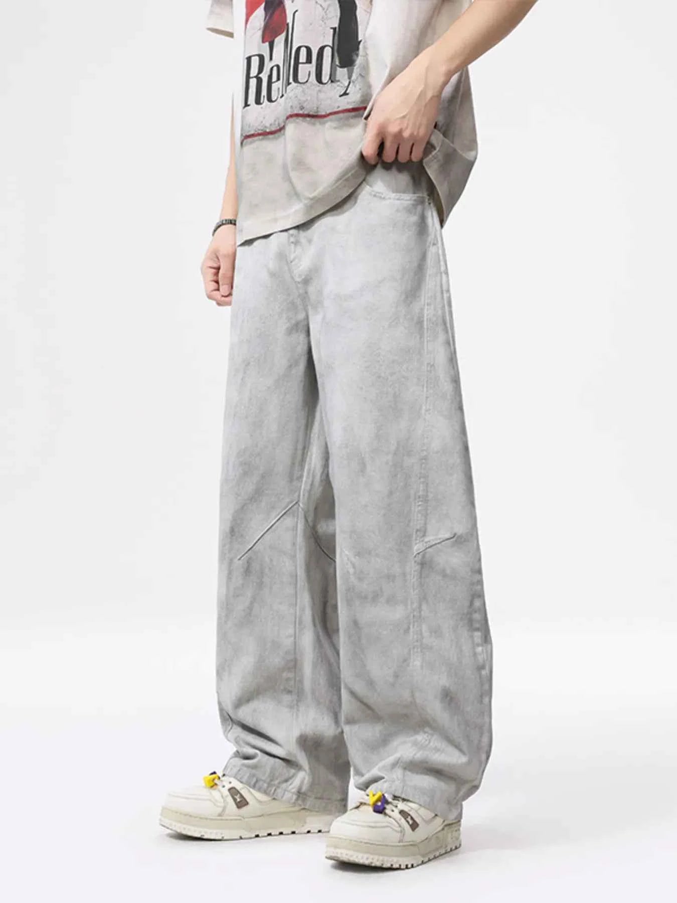 Men's Vintage Wash Wide Leg Jeans by Simply Love