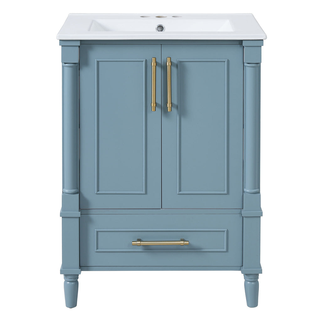 Bathroom Vanity With Ornate French Cylinder Legs, Soft Close Drawer by Unique Piece Furniture