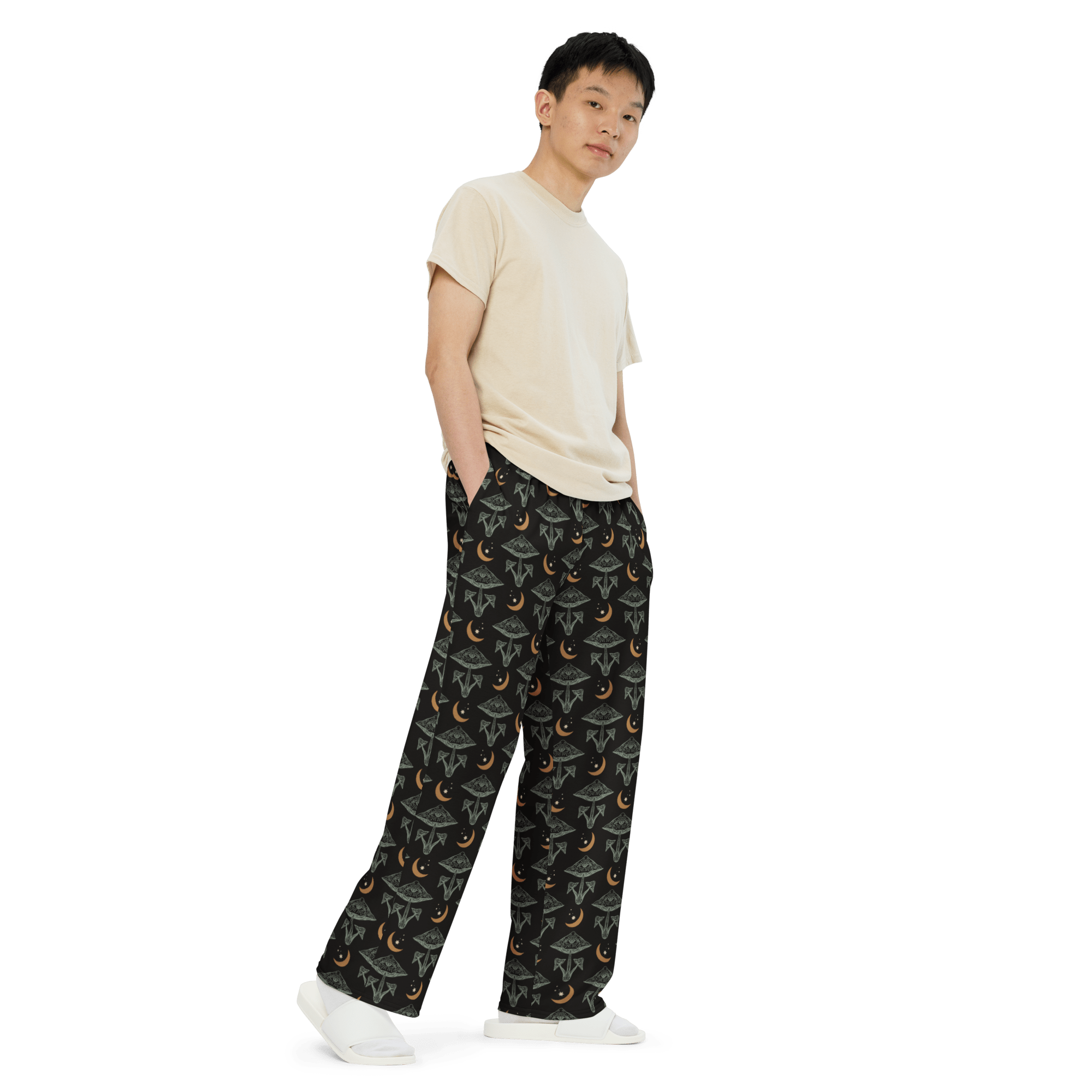 Celestial Shrooms Unisex Lounge Pants by Goth Cloth Co.