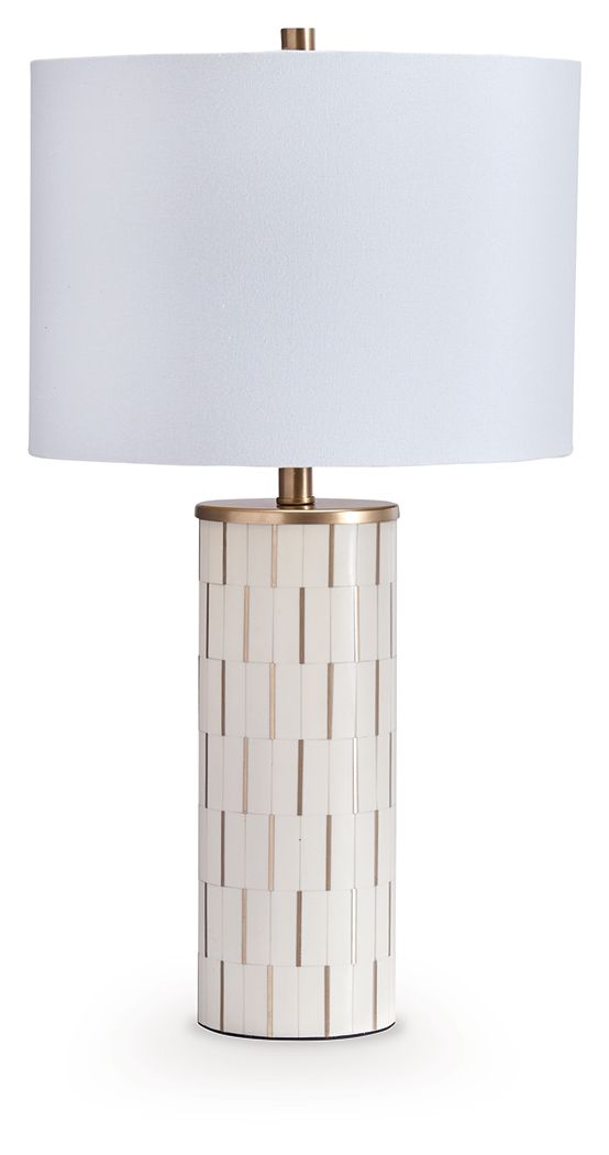 Faridworth - Poly Table Lamp - White / Gold Finish by Unique Piece Furniture