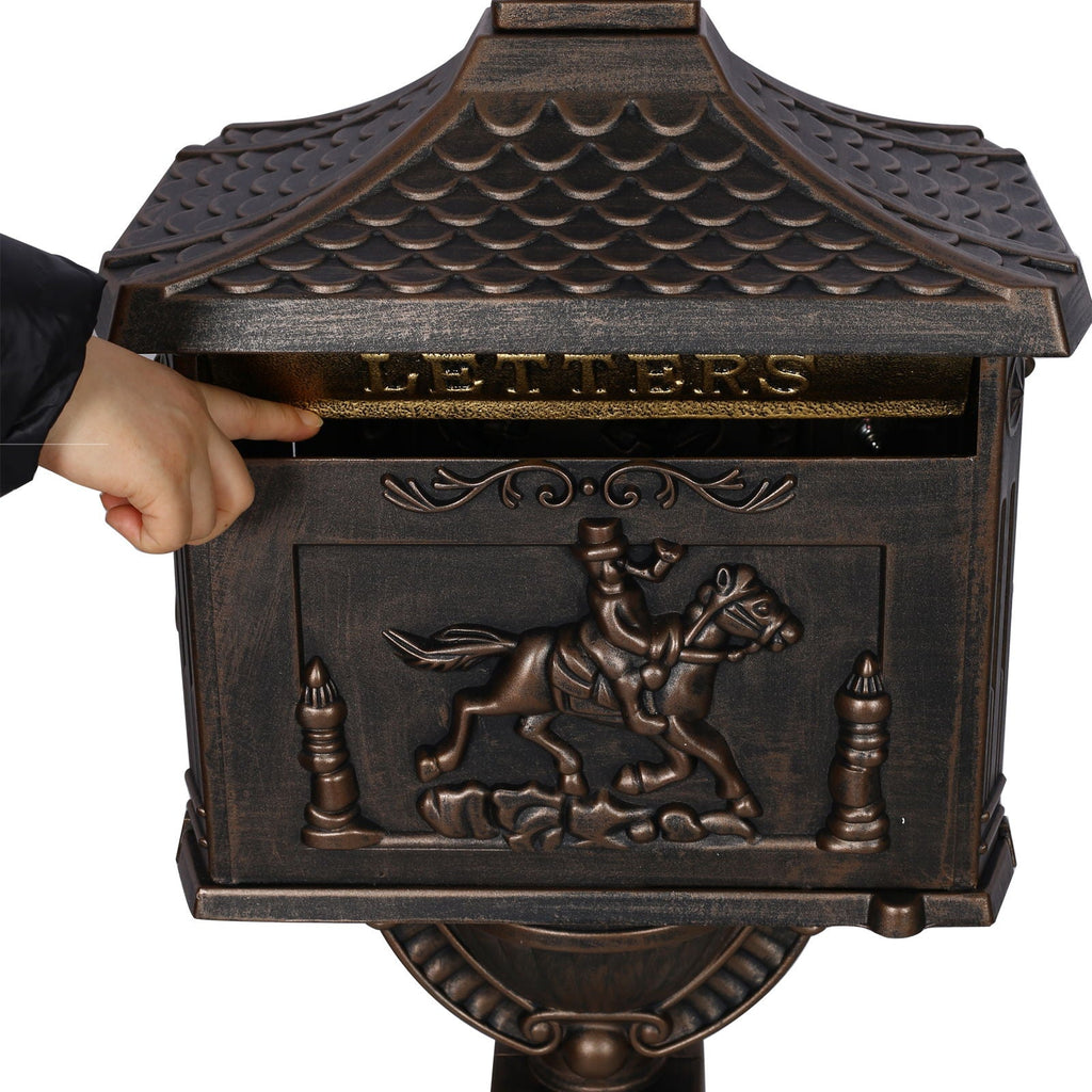 Cast Aluminum Mail Box, Postal Box, Mailbox by Unique Piece Furniture