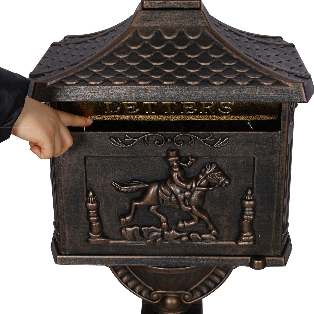 Cast Aluminum Mail Box, Postal Box, Mailbox by Unique Piece Furniture
