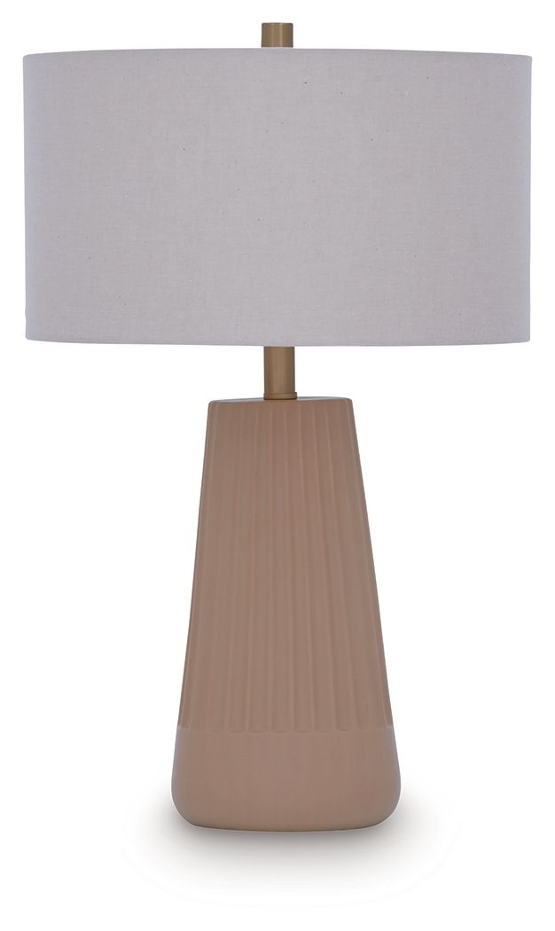 Dellner - Ceramic Table Lamp - Mocha by Unique Piece Furniture