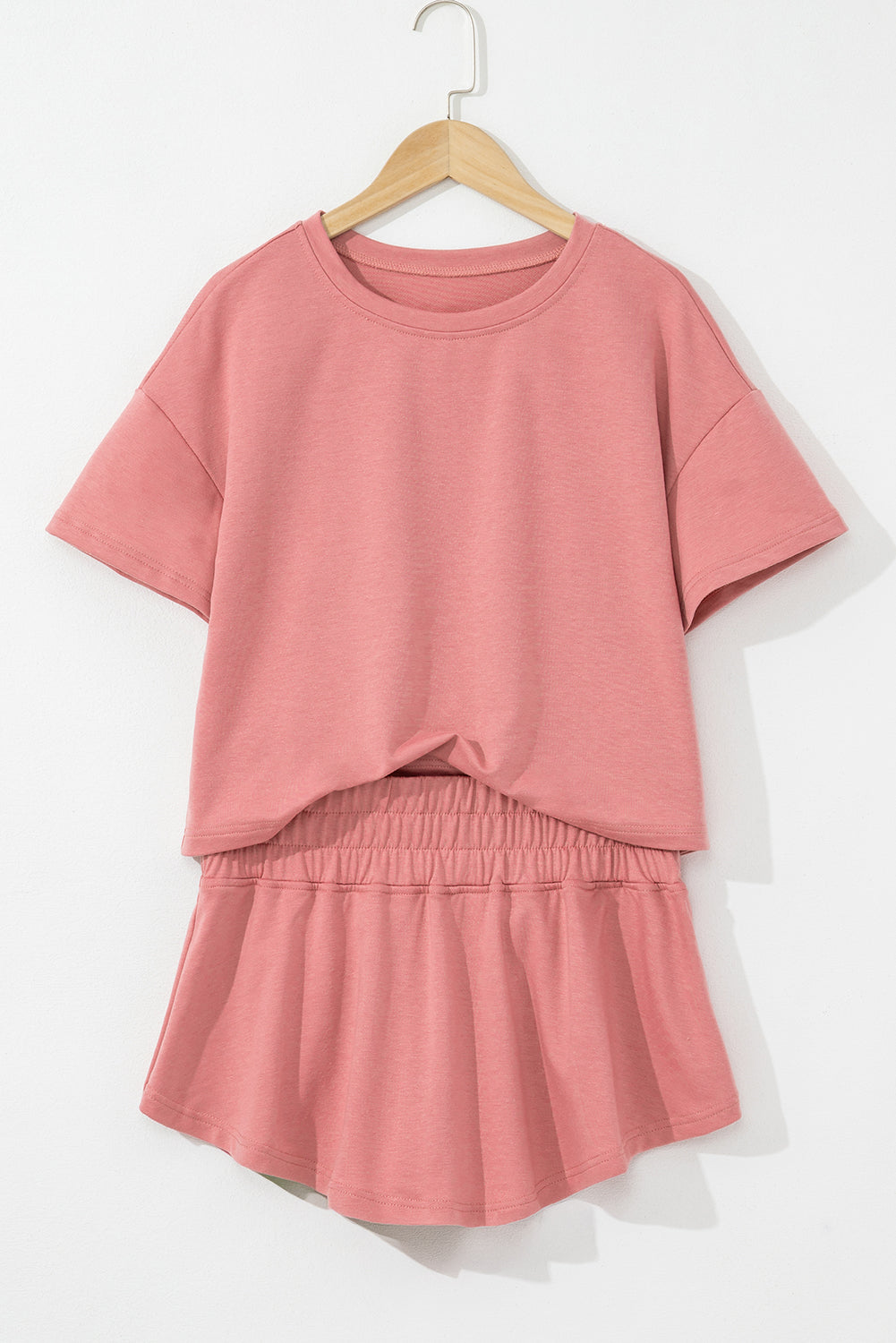 Blossom 2pcs Cropped Tee and Ruffle High Waist Skort Set by Wild and Free Boutique