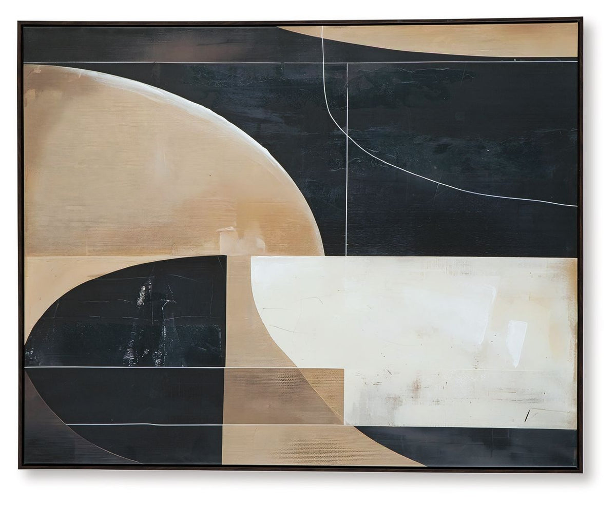 Ewanford - Wall Art - Black / Brown / Tan by Unique Piece Furniture