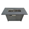 Outdoor Gas Fire Pit Table With Durable Construction And Lid - Gray by Unique Piece Furniture