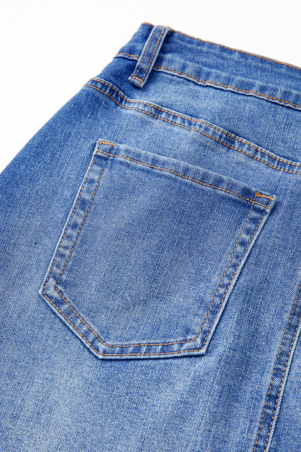Ashleigh Blue Wrapped Crossed Waist Denim Mini Skirt by Wild and Free Boutique
