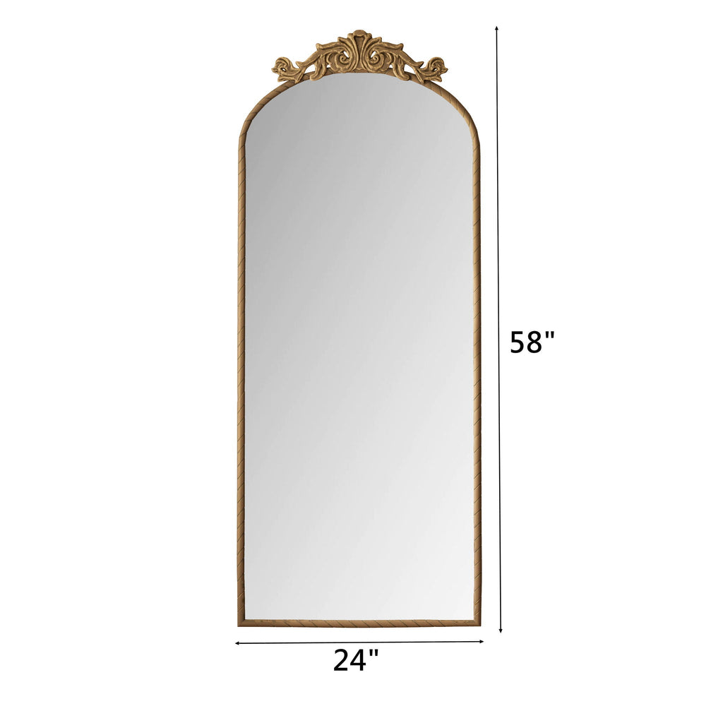 Vintage Arched Full Body Mirror, Wall Mounted For Living Room by Unique Piece Furniture