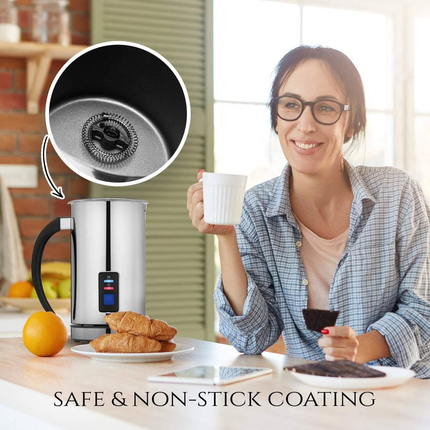 Chef's Star Milk Frother - Automatic Foam Maker & Creamer For Hot Or Cold Milk Steamer by DailySale