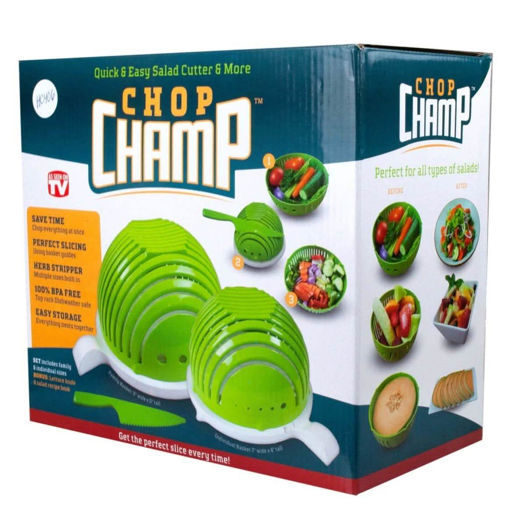 Chop Champ Set of Two Salad Cutter with Knife by DailySale