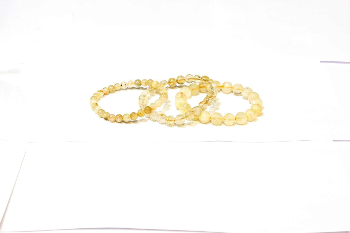 Citrine Round Bead Bracelet - Stone of Abundance by Sacred Crystals