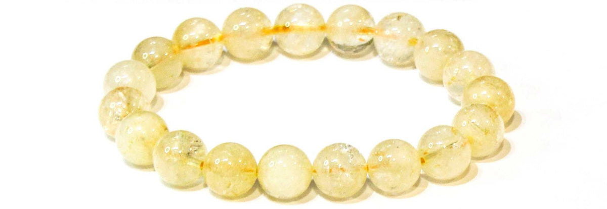 Citrine Round Bead Bracelet - Stone of Abundance by Sacred Crystals