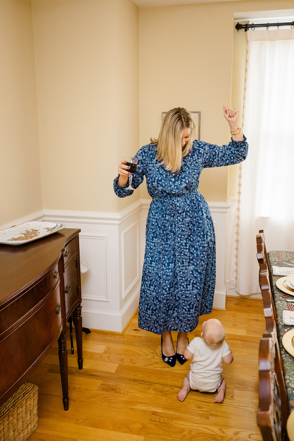 The Savana Midi Dress in Winter Blossom - Final Sale by Carla Kiley Collection