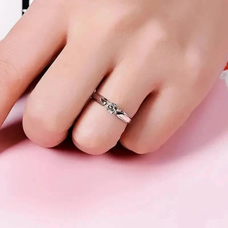 Classic 4-prong Set Round Zirconia Ring For Women by DailySale