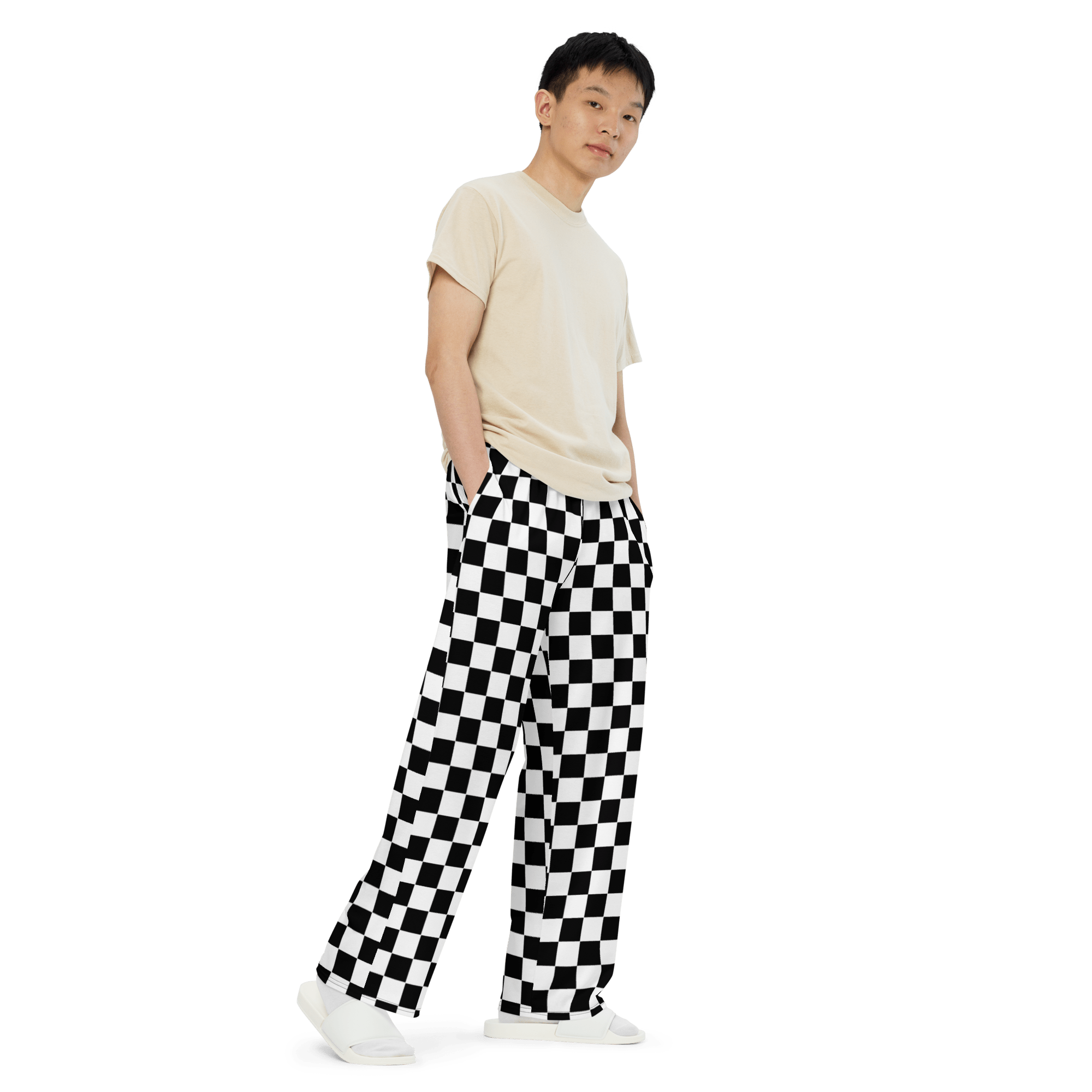 Classic Checkerboard Unisex Lounge Pants by Goth Cloth Co.