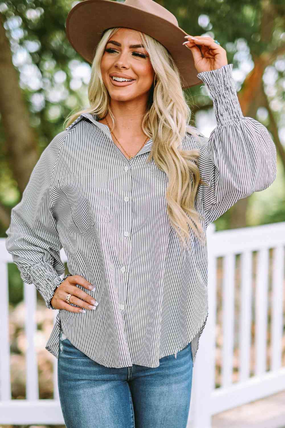 Fernanda Lantern Sleeve Shirt by ClaudiaG
