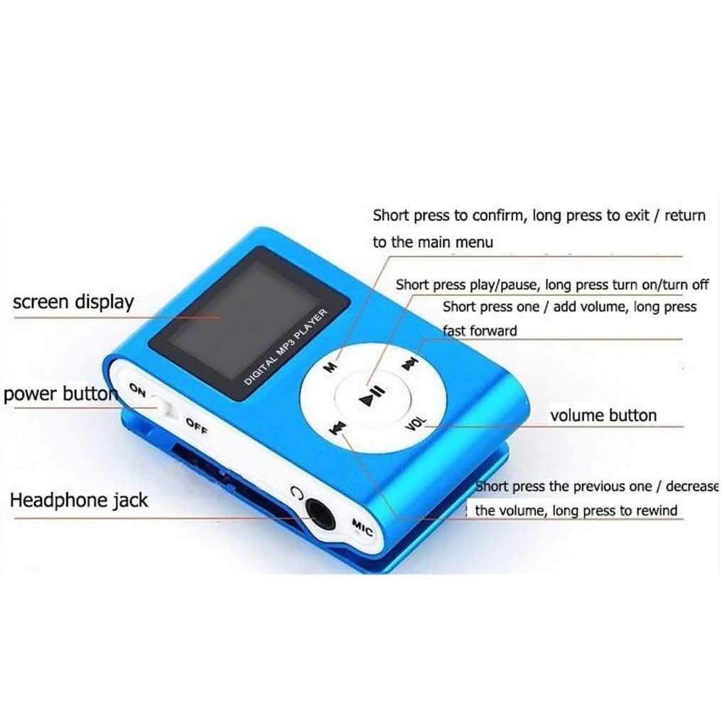 Clip-On Mini MP3 & FM Music Player by DailySale