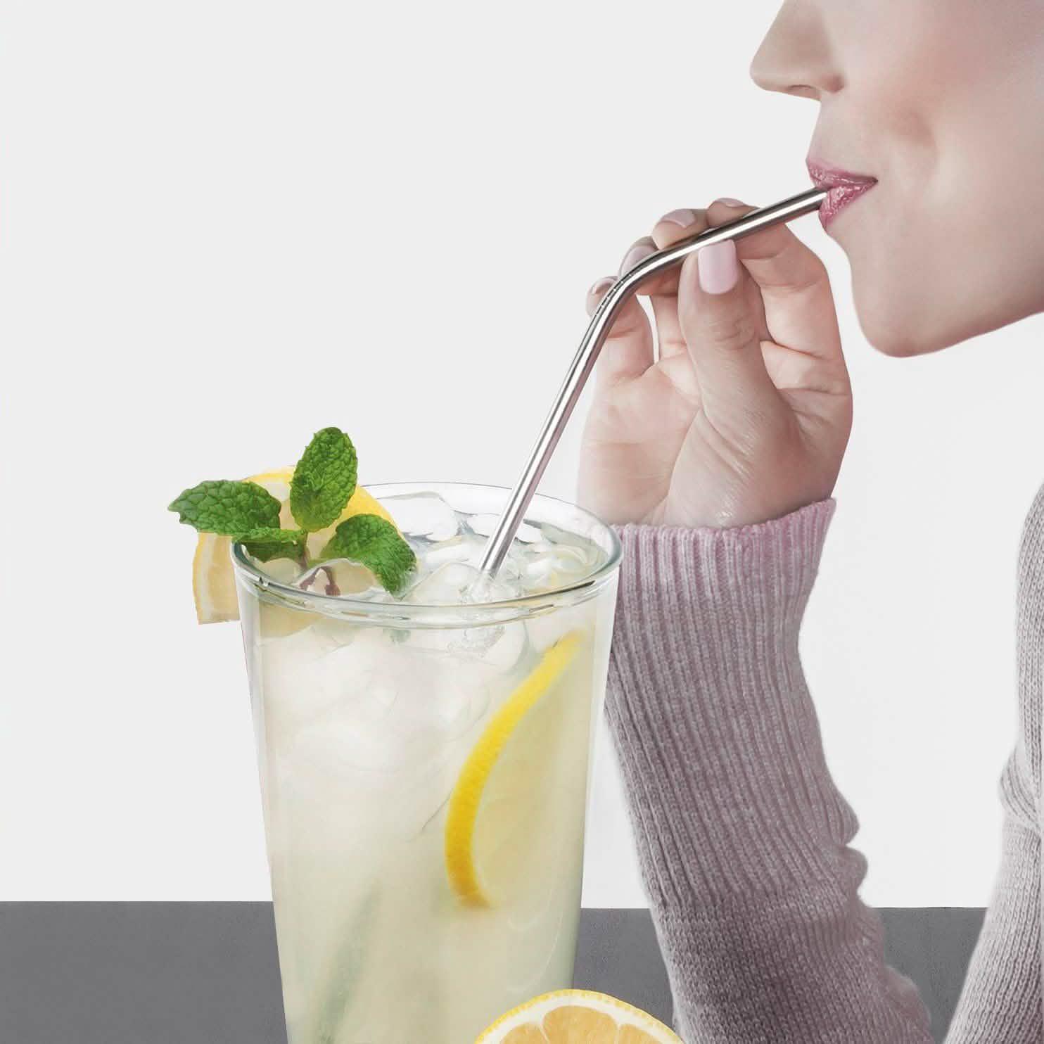 Collapsible, Portable, And Reusable Stainless Steel Drinking Straw With Case by DailySale