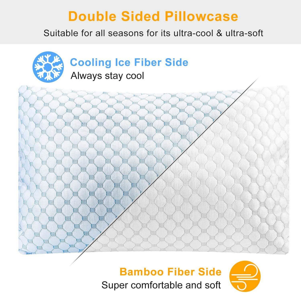 Cooling Memory Foam Pillow Ventilated with Cooling Gel Infused Memory Foam by DailySale