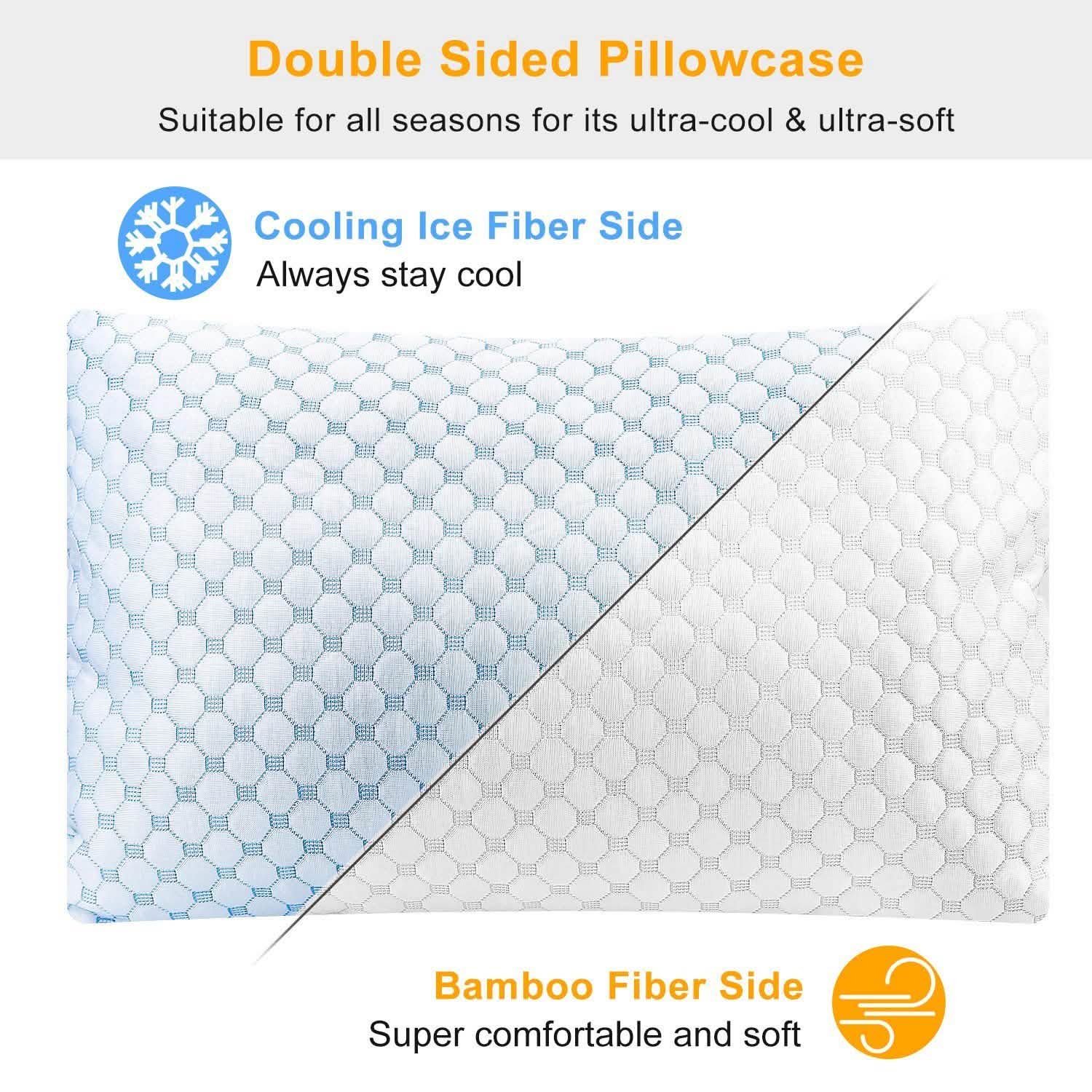 Cooling Memory Foam Pillow Ventilated with Cooling Gel Infused Memory Foam by DailySale
