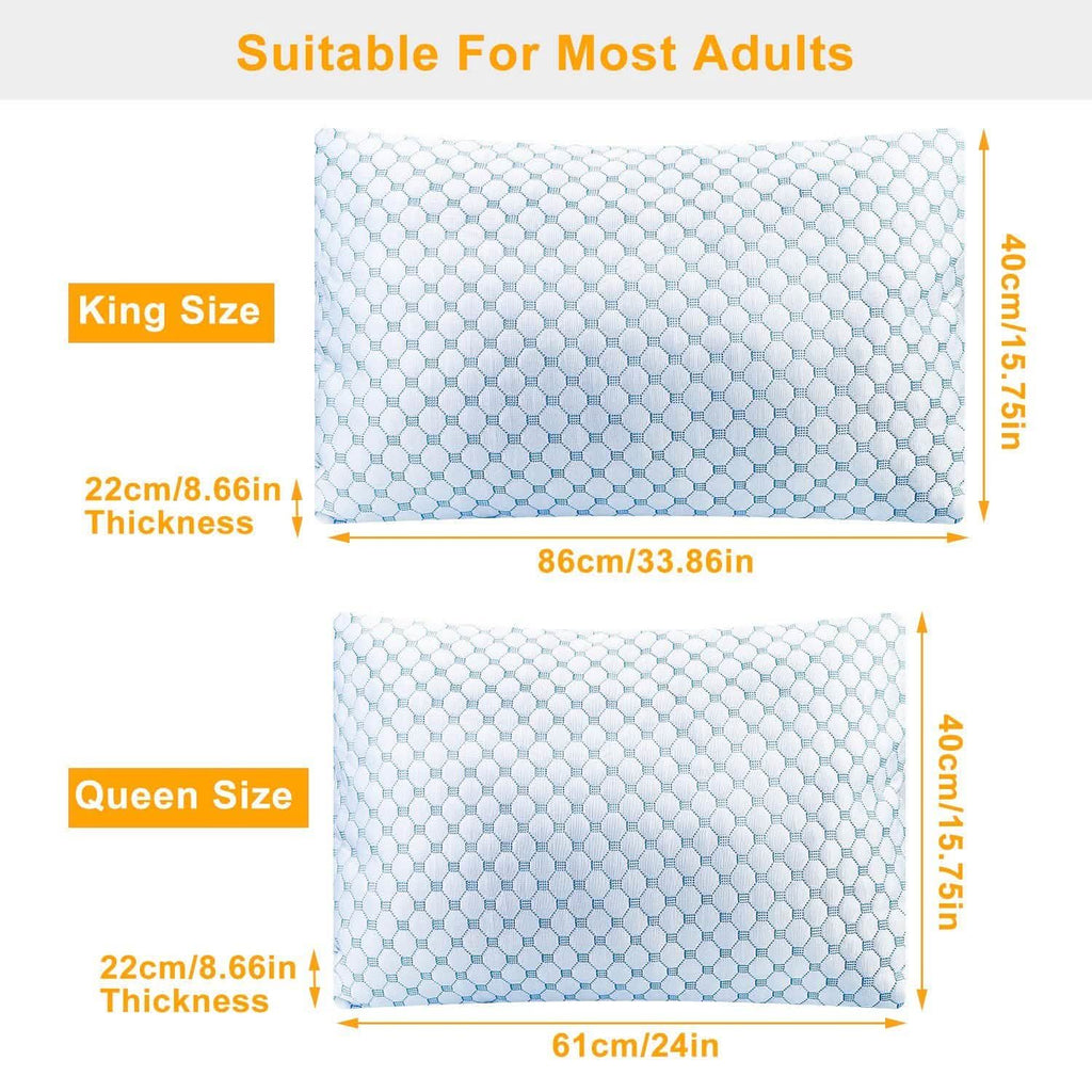 Cooling Memory Foam Pillow Ventilated with Cooling Gel Infused Memory Foam by DailySale