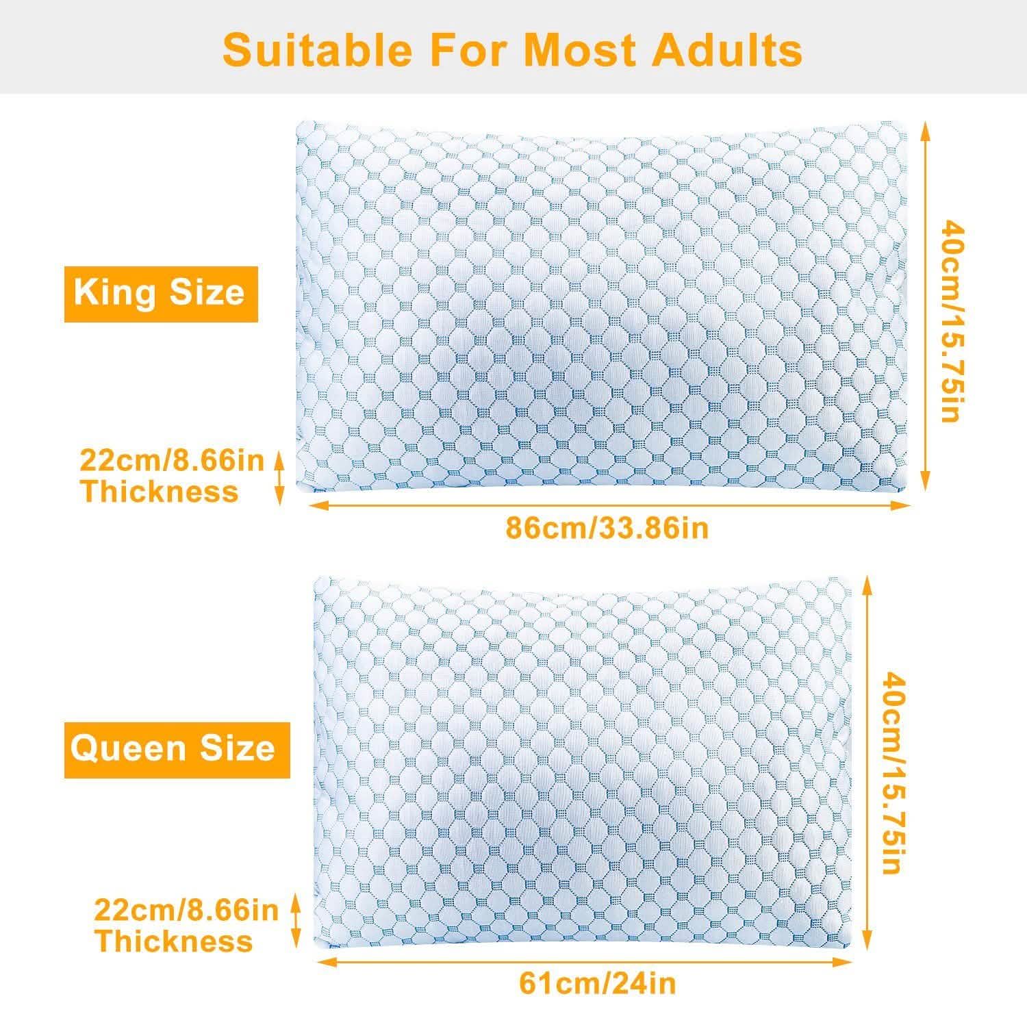 Cooling Memory Foam Pillow Ventilated with Cooling Gel Infused Memory Foam by DailySale