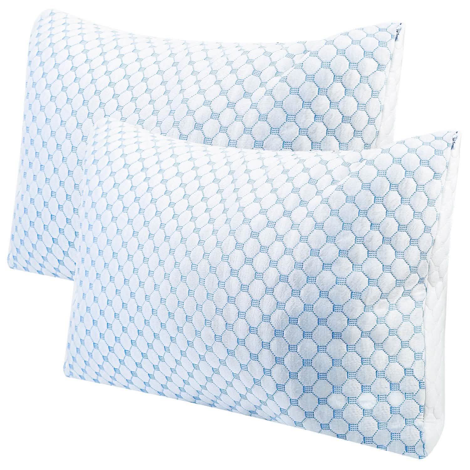 Cooling Memory Foam Pillow Ventilated with Cooling Gel Infused Memory Foam by DailySale