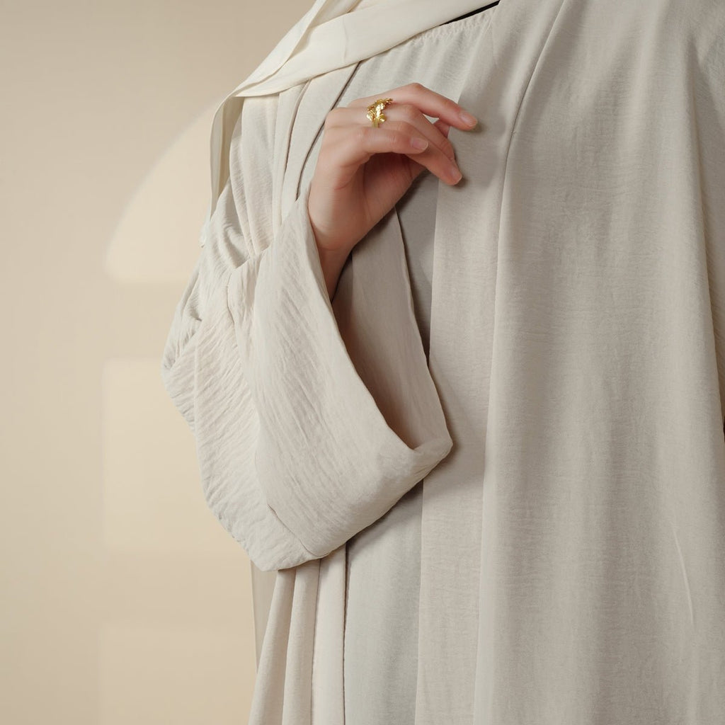 Crepe Pocket Open Abaya 3-Piece Set (MA002) by Mariam's Collection