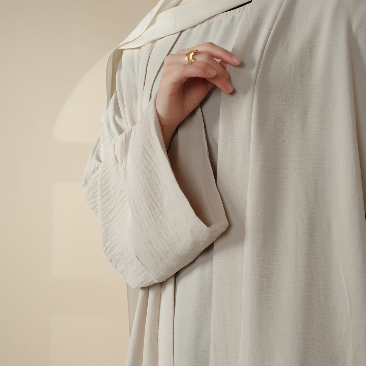 Crepe Pocket Open Abaya 3-Piece Set (MA002) by Mariam's Collection