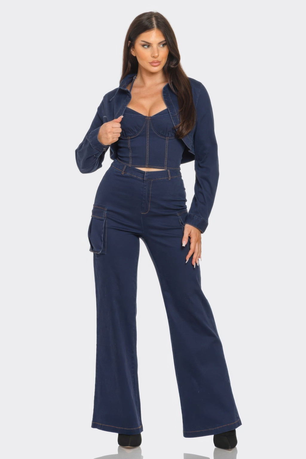 Crop Jacket 3pcs Set by Tigbul's Variety Fashion Shop