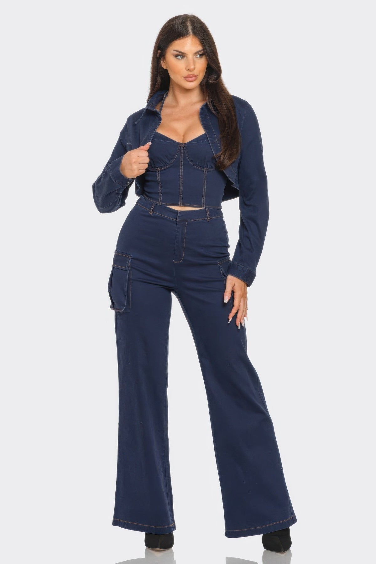 Crop Jacket 3pcs Set by Tigbul's Variety Fashion Shop