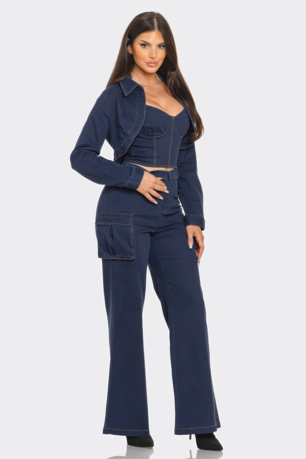 Crop Jacket 3pcs Set by Tigbul's Variety Fashion Shop