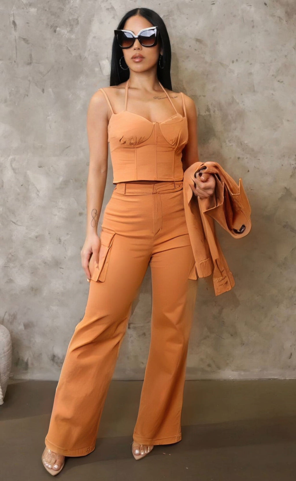 Crop Jacket 3pcs Set by Tigbul's Variety Fashion Shop